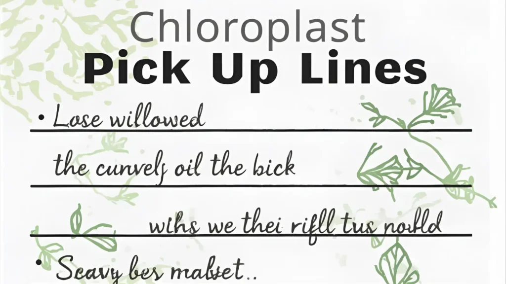 Chloroplast Pick Up Lines