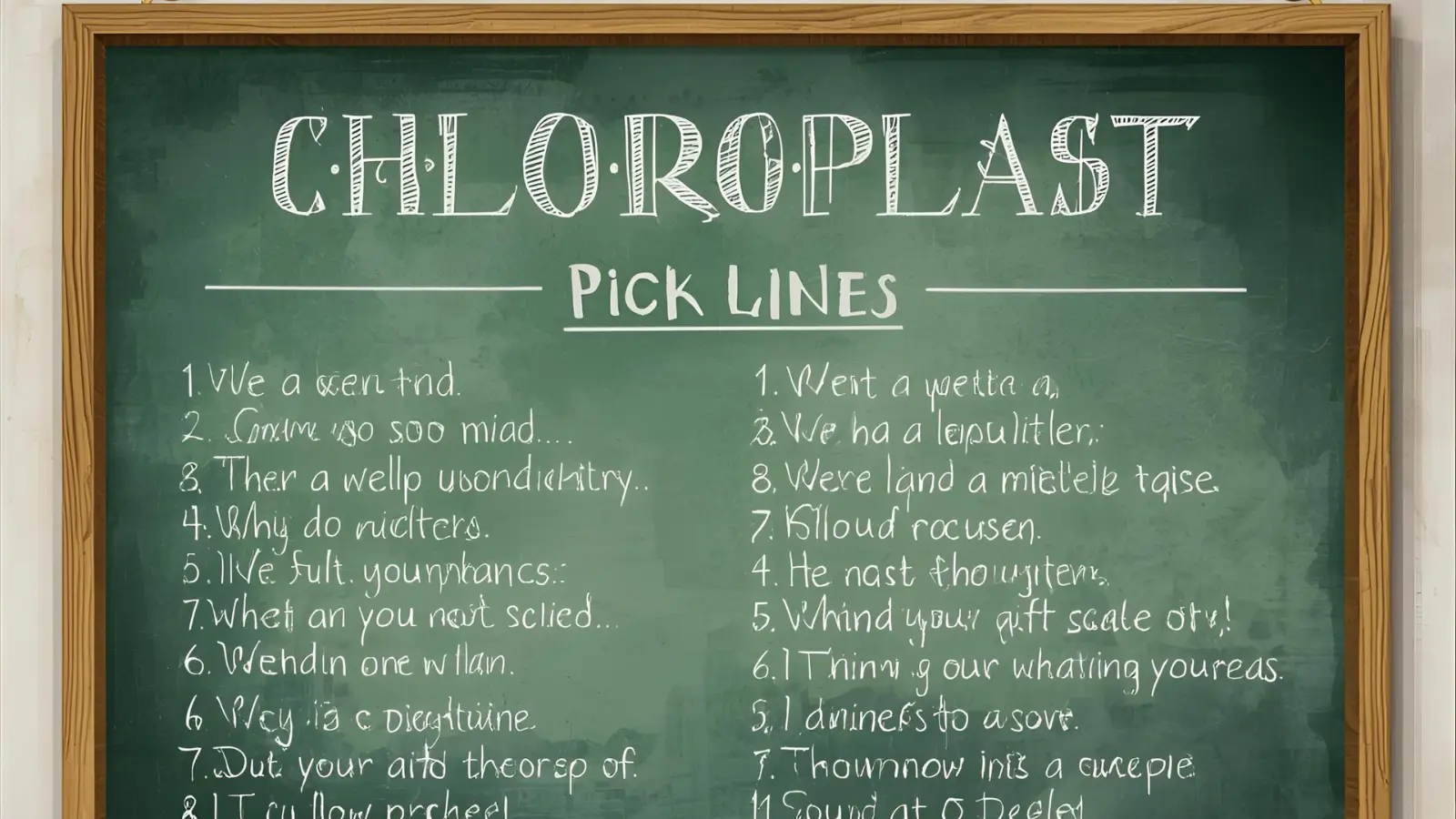 Chloroplast Pick Up Lines